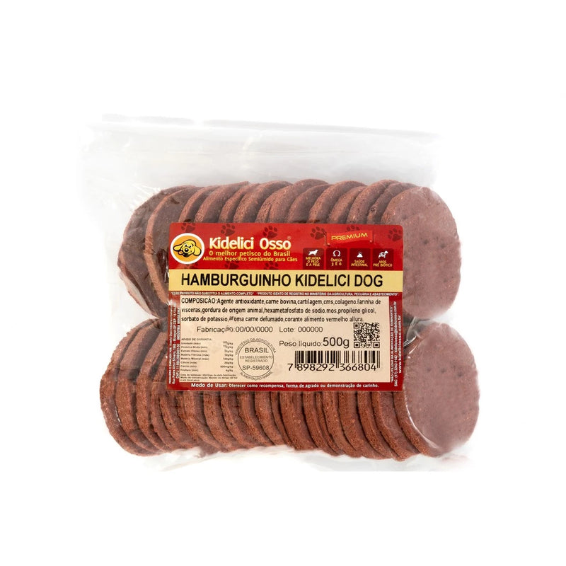 Hamburguinho Kidelici Osso Com Sabor Carne 500g