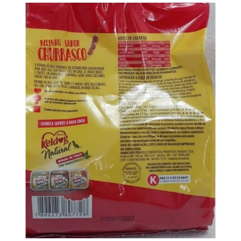 Kit 2 un Bifinho Keldog 500g Sabor Churrasco