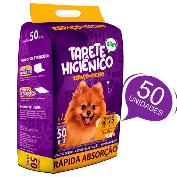 Kit 50 Unidades Tapete Higiênico - Cães & Gatos