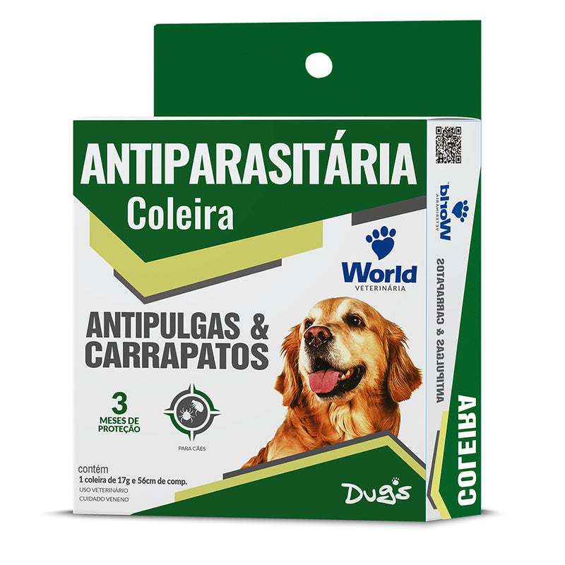 Kit 2 Coleira para cachorro Anti Pulgas Carrapatos