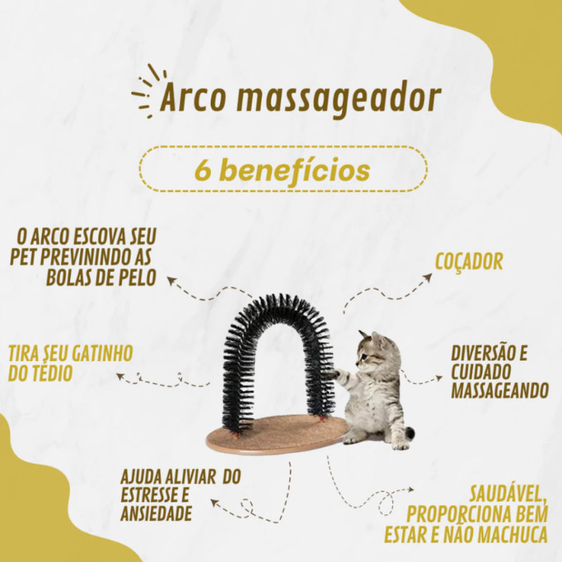 Arco Massageador para Gatos - Brinquedo 2 em 1