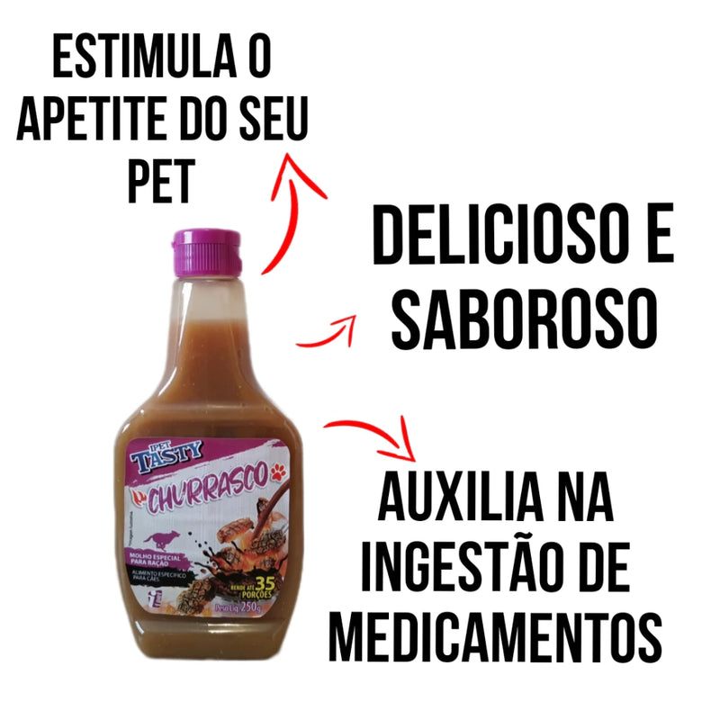 Molho Petisco Ração Cachorro Gato 250g