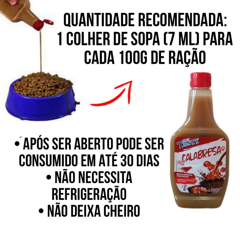 Molho Petisco Ração Cachorro Gato 250g