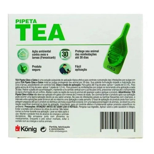 Kit 3un Anti Pulgas Pipeta Tea Para Gatos Até 4kg